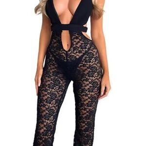 Outcast Black Lace Jumpsuit